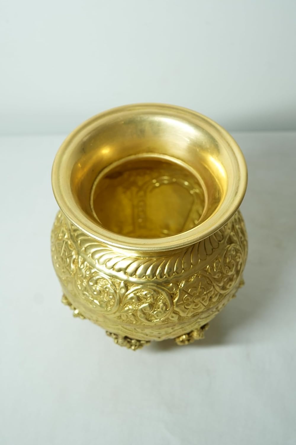 PeetalKraft Ashtalakshmi Pooja Kalash Decorative for Home Decor Temple Pooja Mandir Showpiece | Auspicious Ashta Lakshmi Design | Height 15 cm / 5.9 in | 480 g