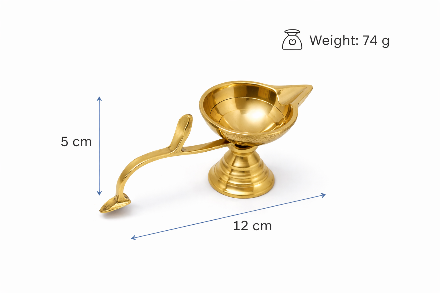 PeetalKraft Brass Aarti Diya Beat For Home Temple Pooja Aarti Festive Available In Two Variations