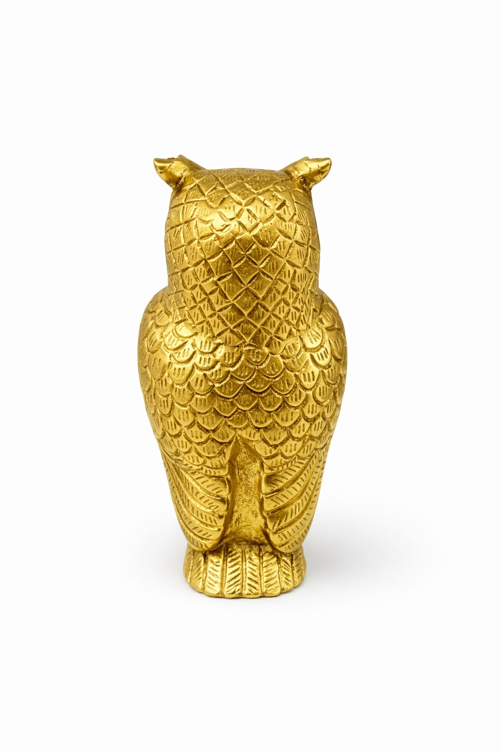PeetalKraft Golden Brass Vastu Owl Statue for Good Luck and Home Decor, Size 5x4x7 cm, Weight 270 Grams