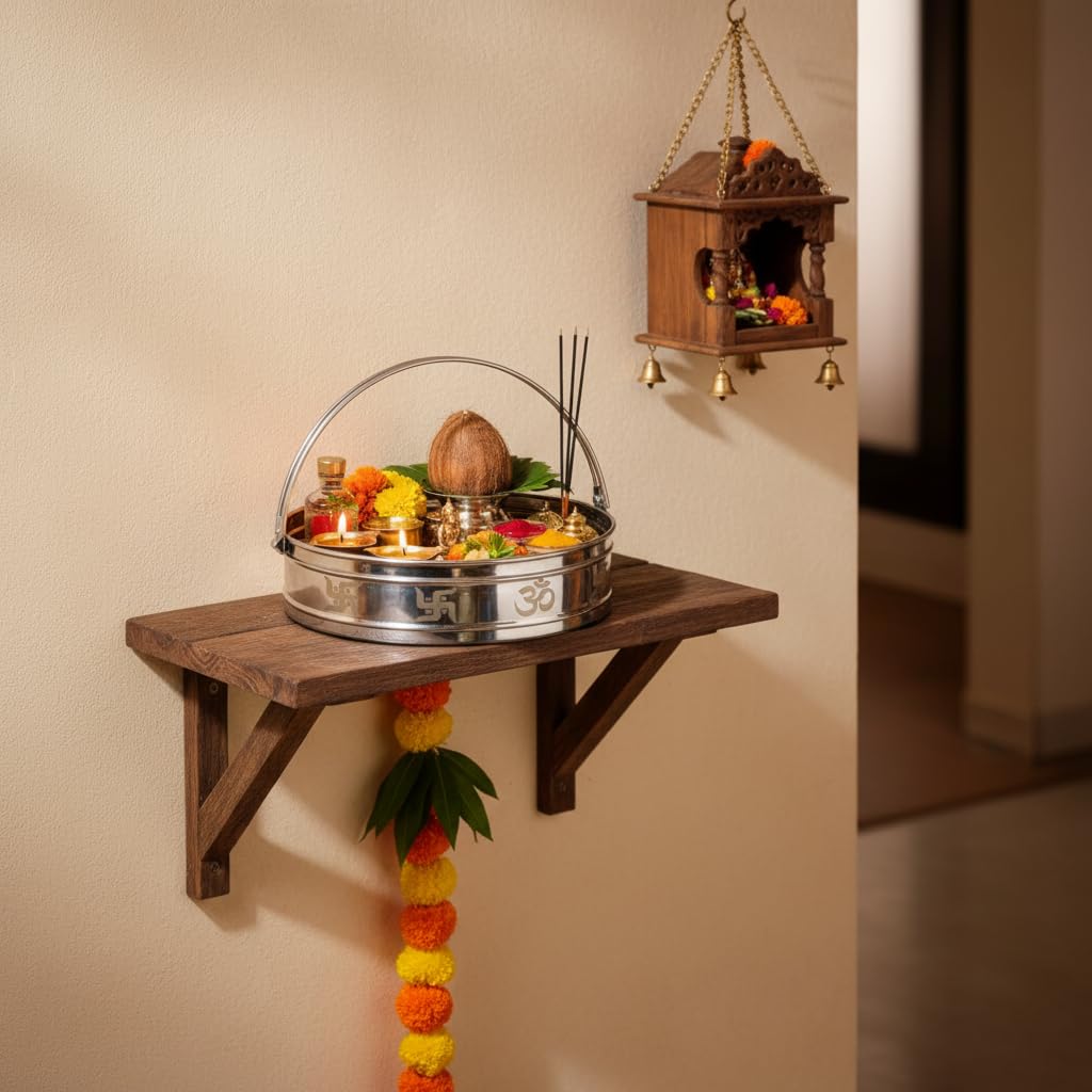 PeetalKraft Steel Round Basket for Kitchen and Home Utility, Size 24x24x6 cm, Weight 291 Grams