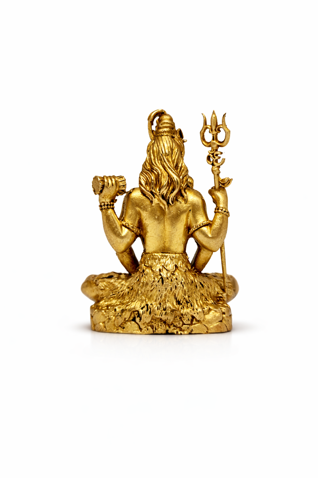PeetalKraft Handcrafted Pure Brass Lord Shiva Idol Mahadev Murti for Home Temple, Size 6x4x10 cm, Weight 200 Grams
